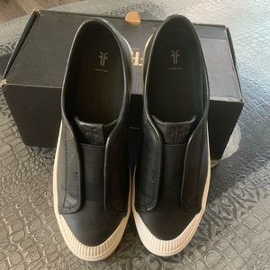 FRYE “Claudia” Slip-On Leather Sneakers, Size 9M